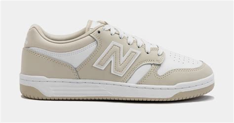 new balance white and tan sneakers